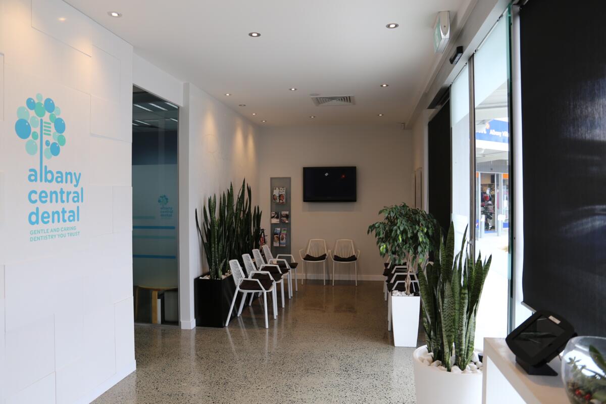 Actual Albany Central Dental waiting area, from its original gallery